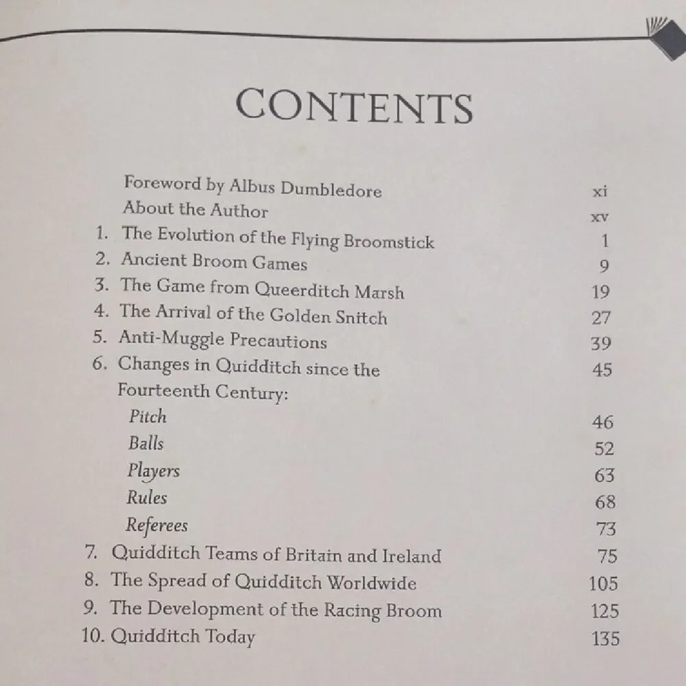 Harry Potter, Quidditch Through the Ages Book, EUC